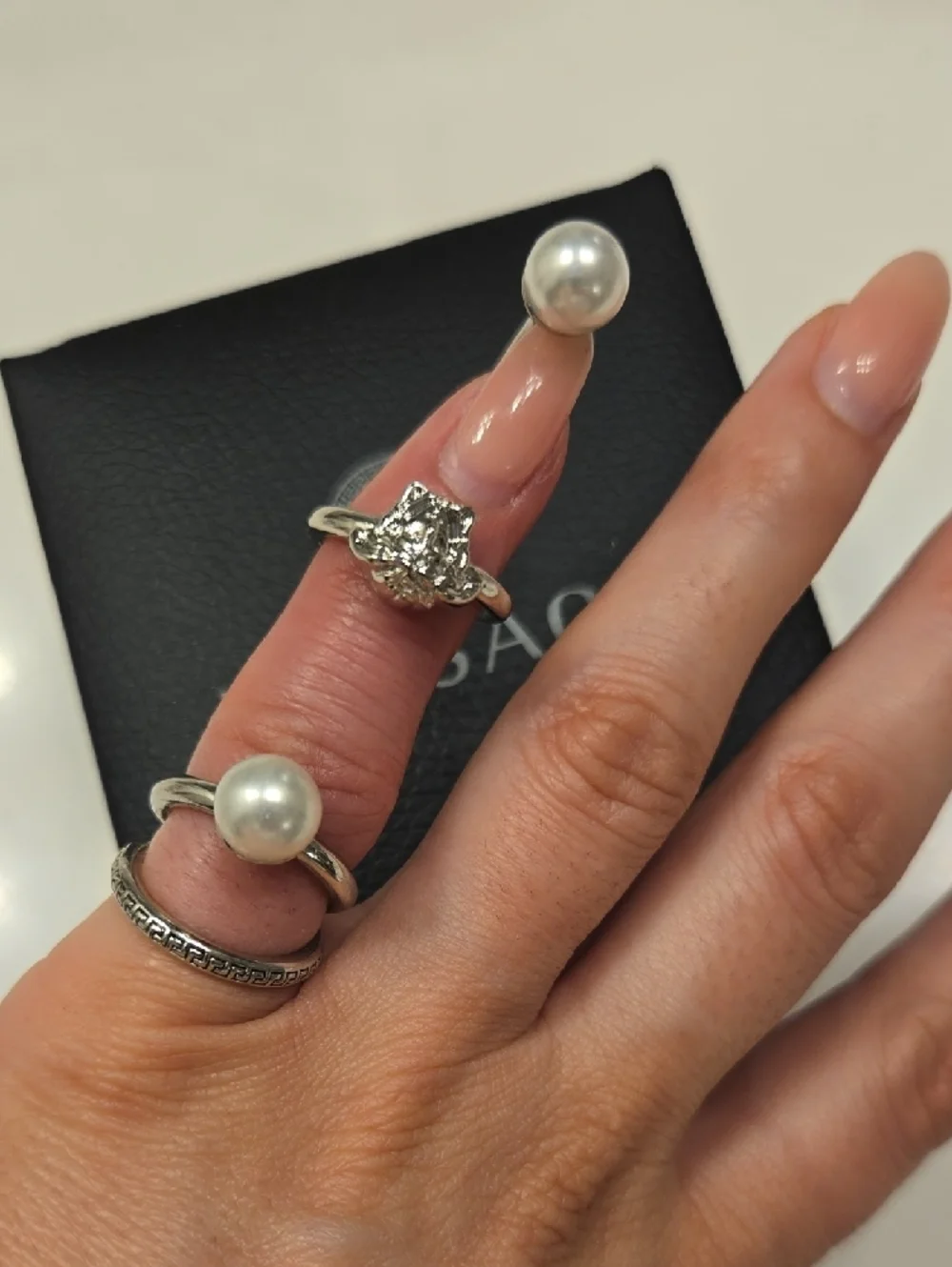 Versace Silver Open Ring Set - Picture 8 of 11